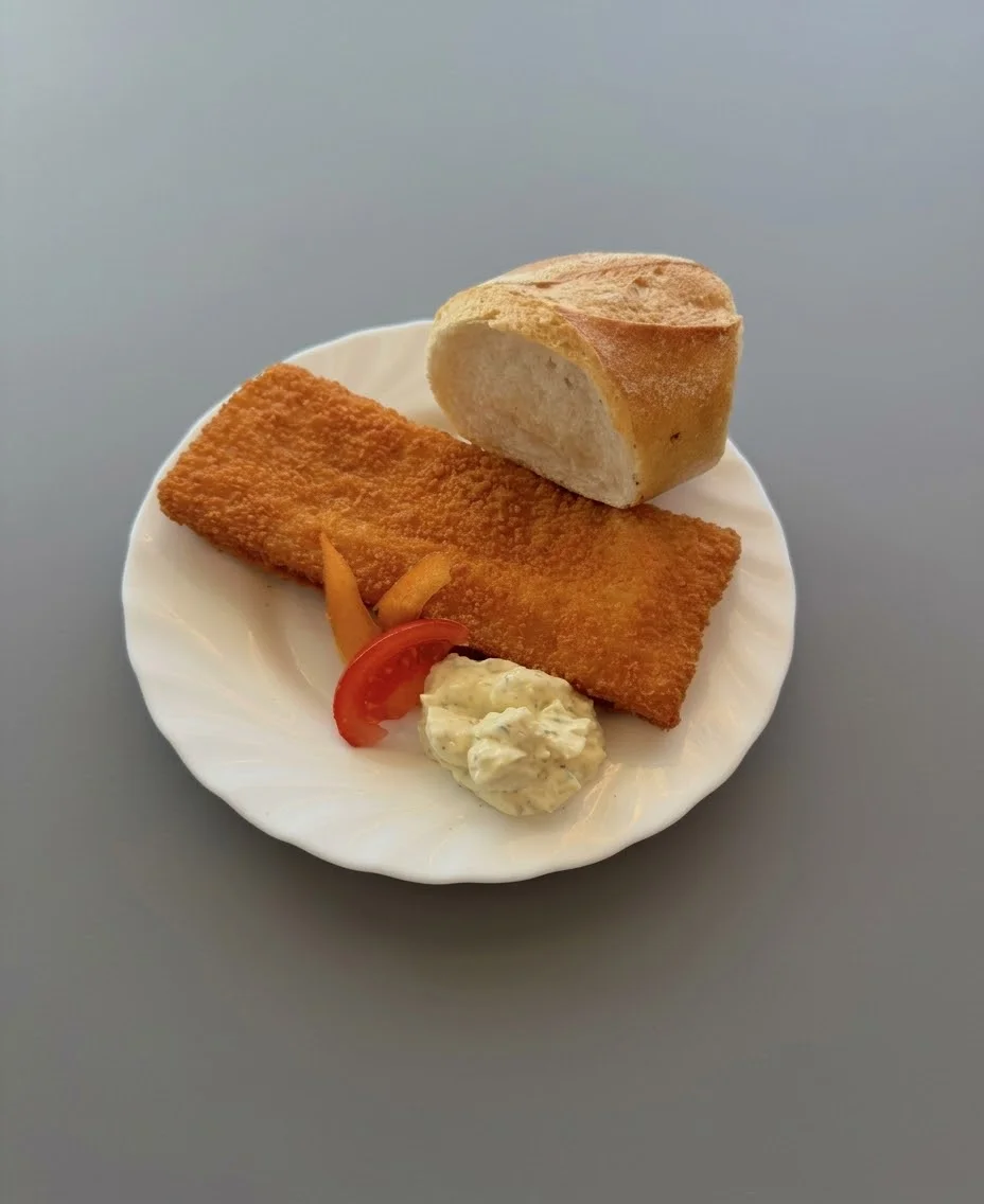 Backfisch mit Brötchen