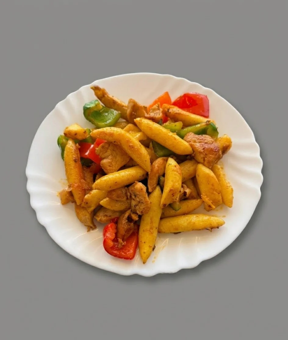 Schupfnudelpfanne mit Geschnetzeltem