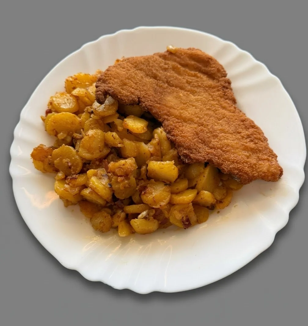 Putenschnitzel mit Bratkartoffeln